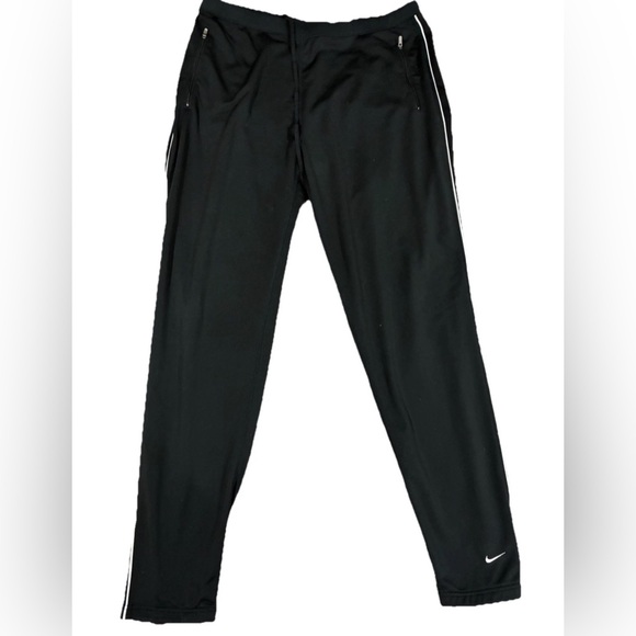 Nike Dri-Fit Black Reflective Zip Ankle Track Pants Men’s L - Picture 1 of 8